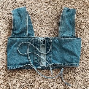 Unique Jean Tie Croptop